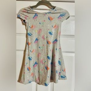 Jumping Beans Flutter Sleeve Fit and Flare Dress in Pink and Orange